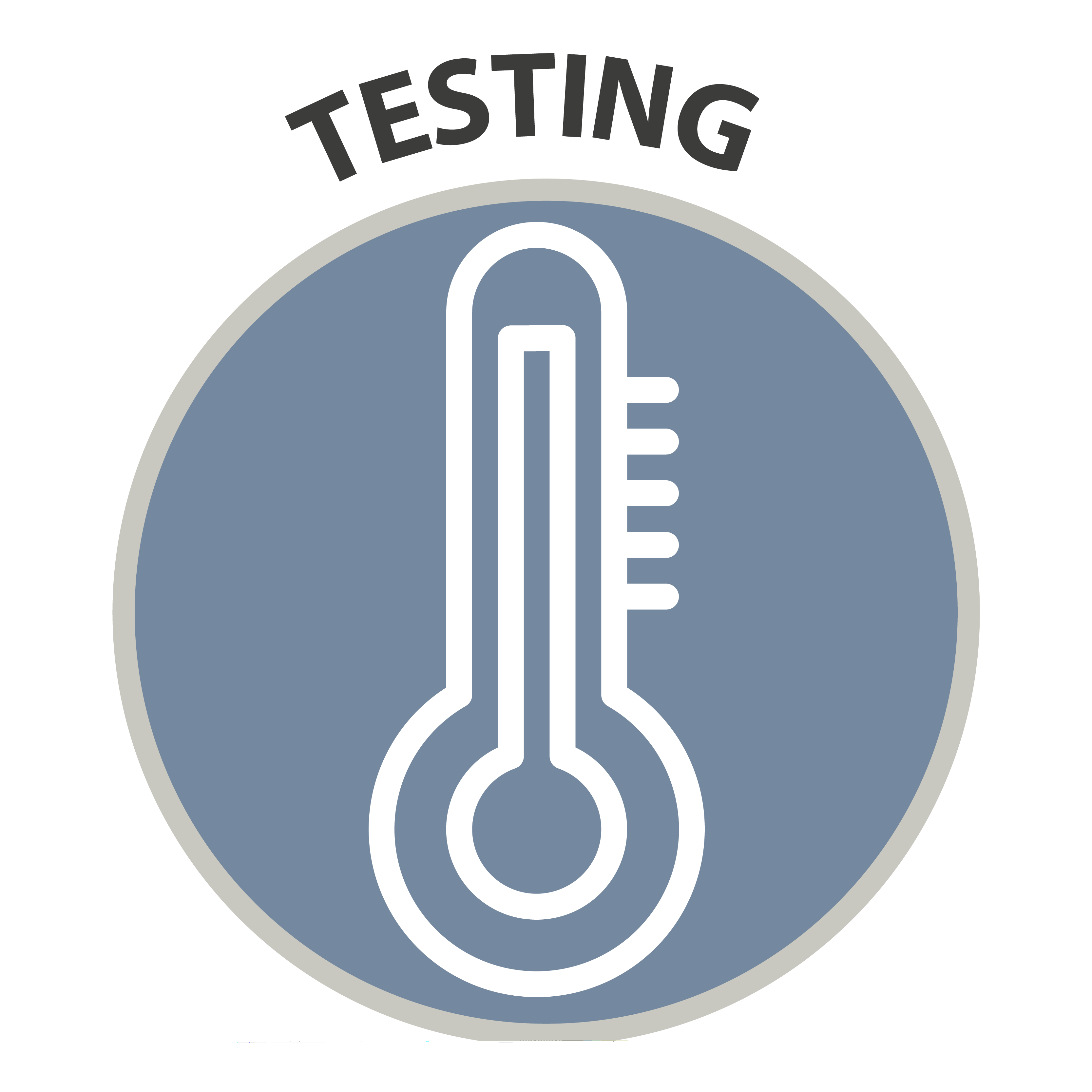 Testing - icon of thermometer
