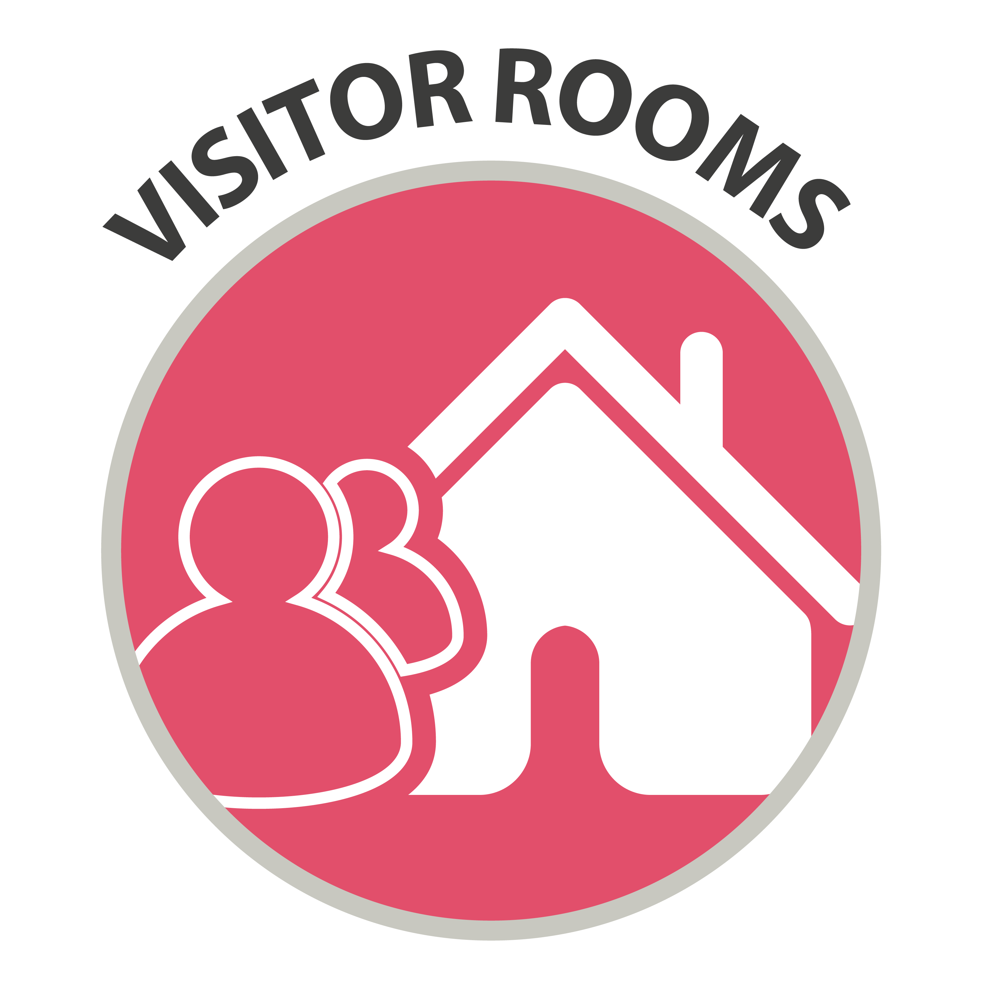 Visitor Rooms - icon of people and a home