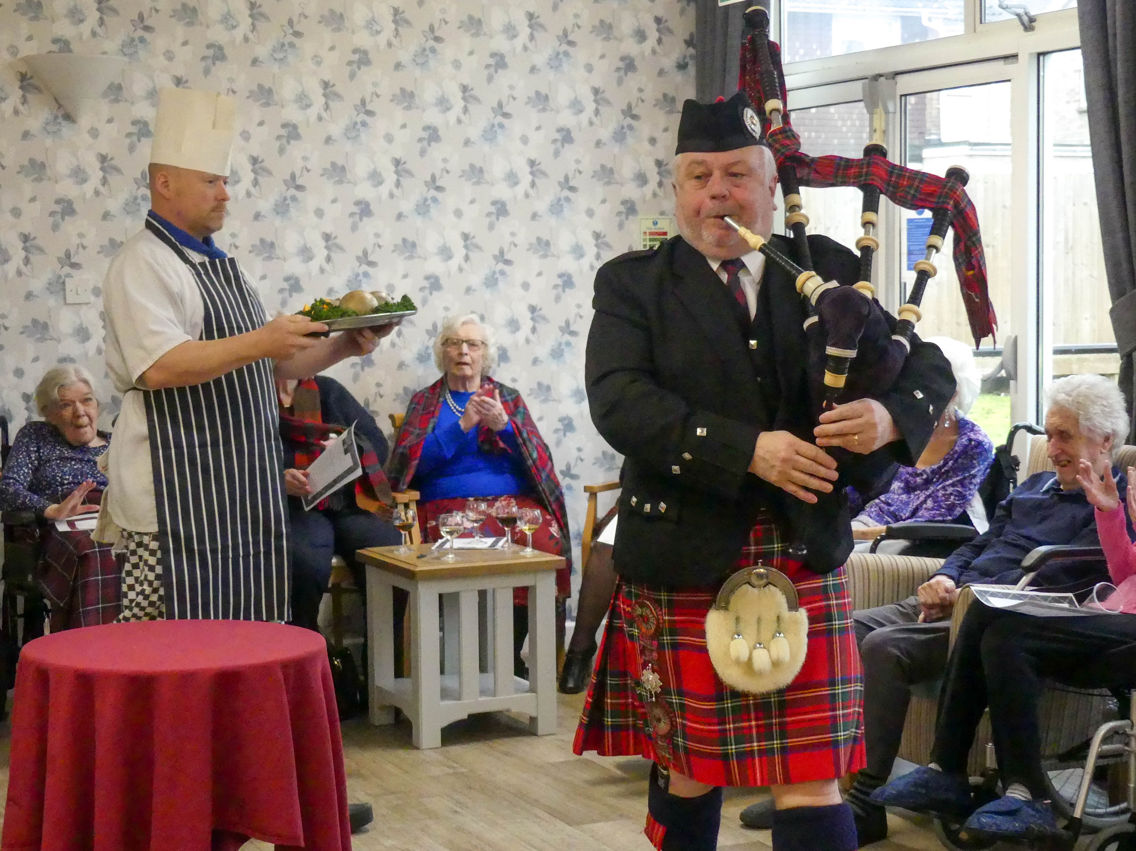 Marston Court residents get into the Scottish spirit for Burns Night