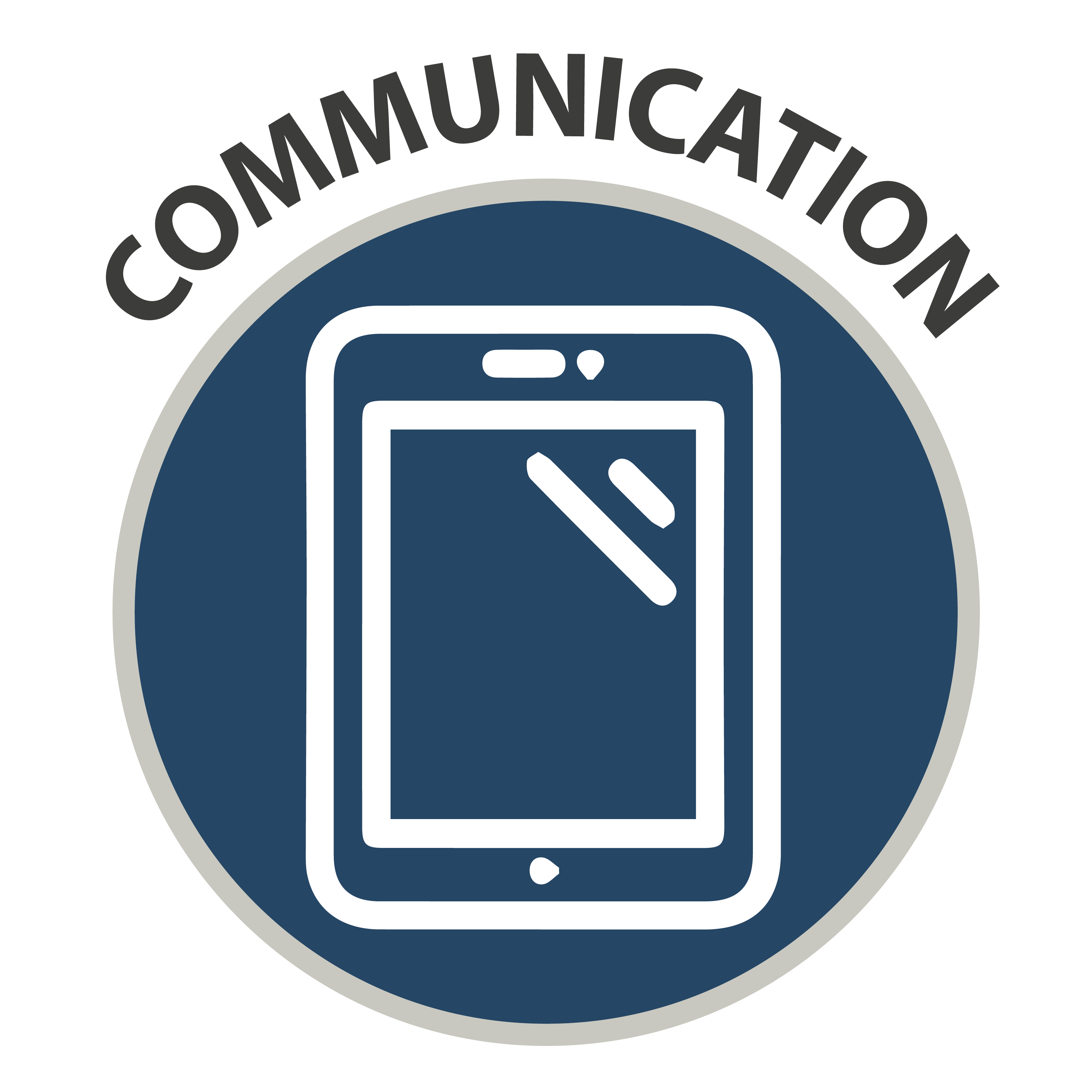 Communication - icon of tablet device