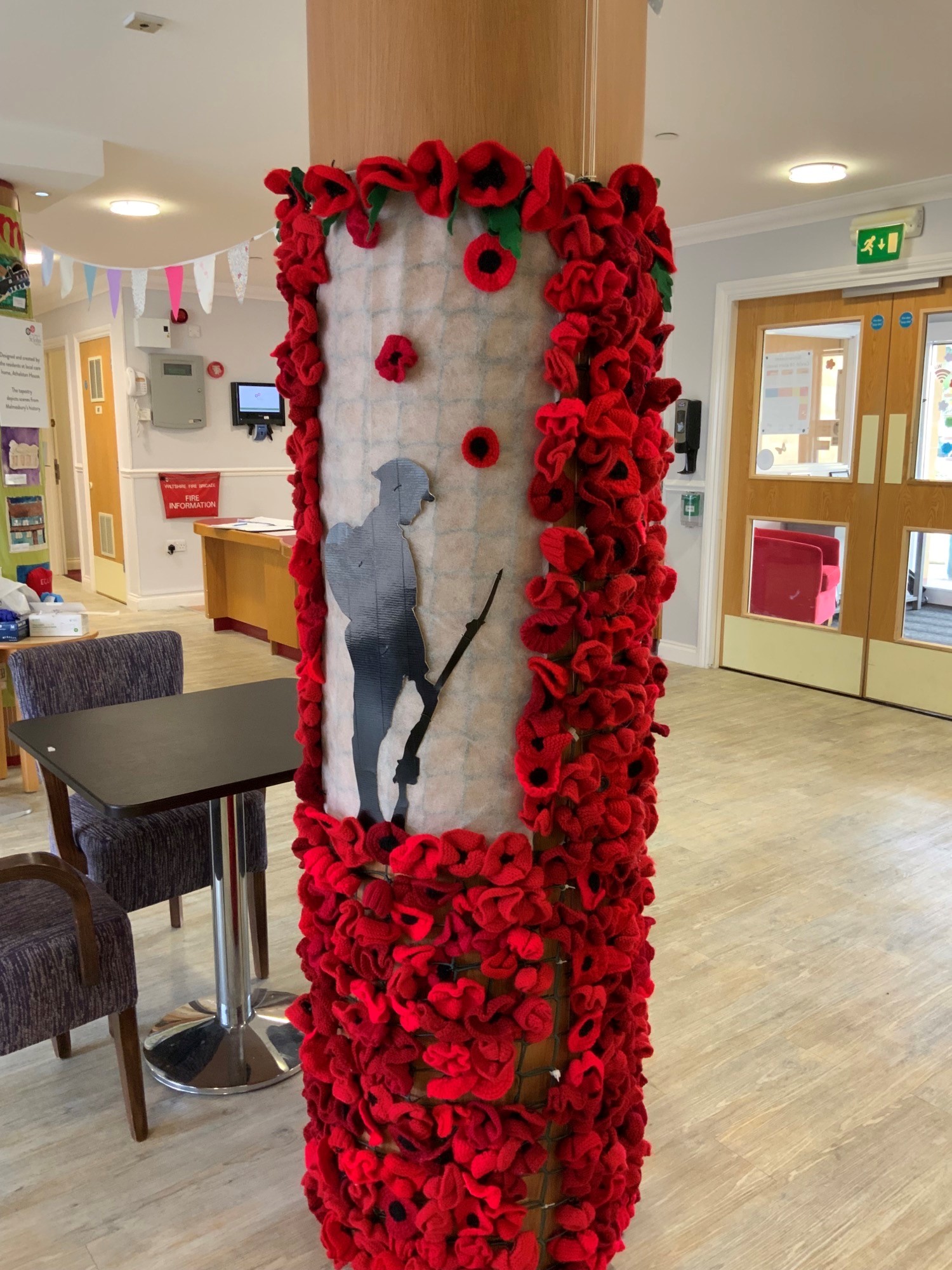 2021 poppy display at OSJCT Athelstan House