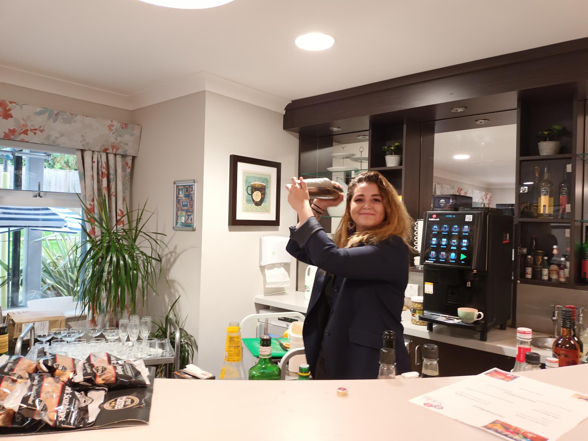 mixologist preparing cocktails