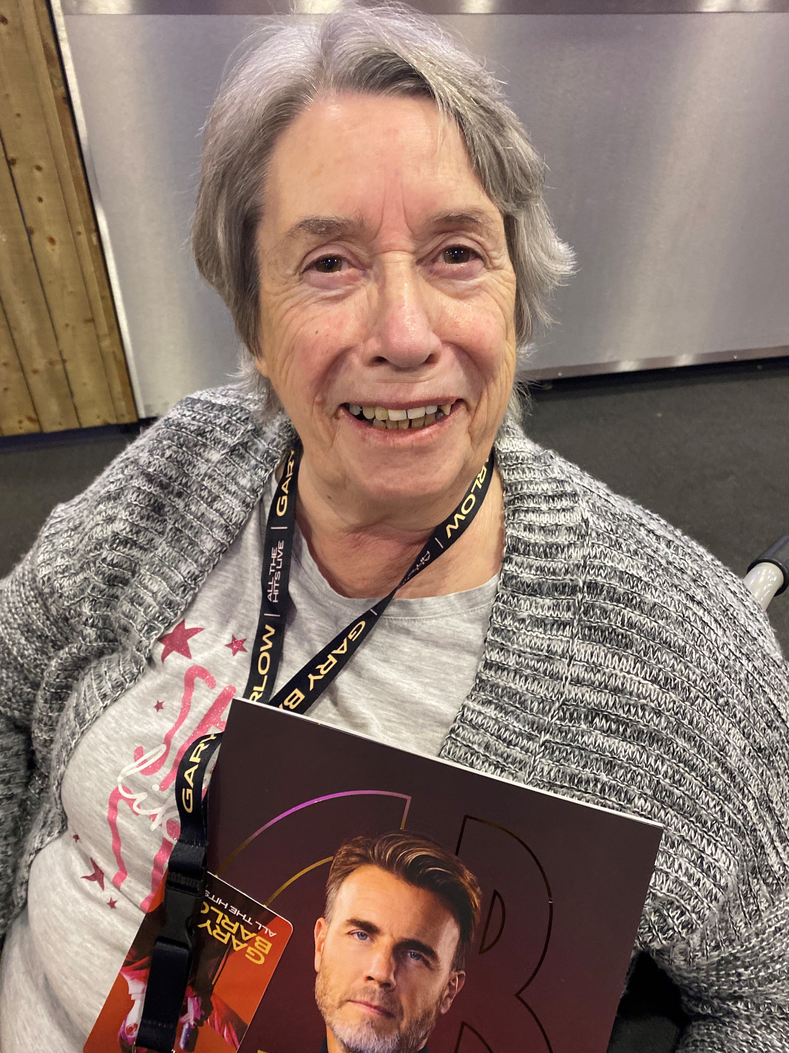 Caroline at a Gary Barlow concert