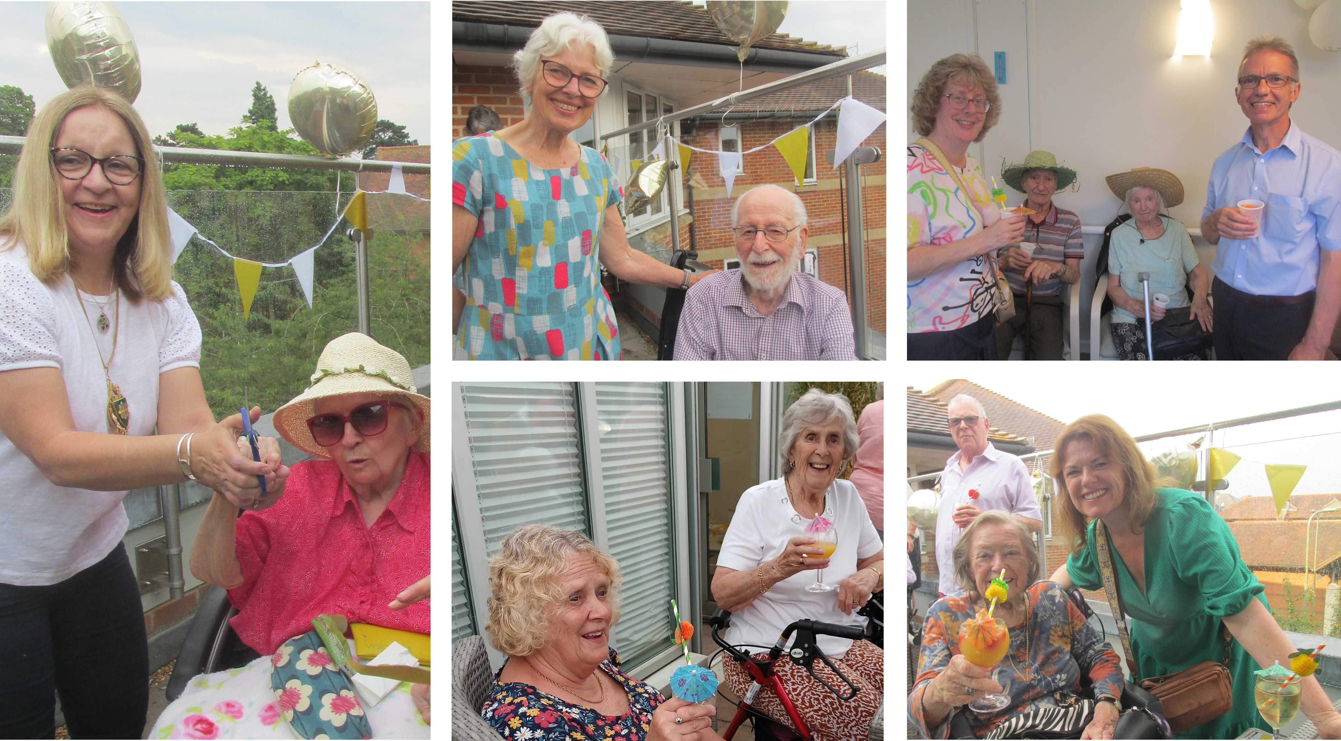 Residents and family members enjoyed their cocktail party on the refurbished Old Station House roof terrace