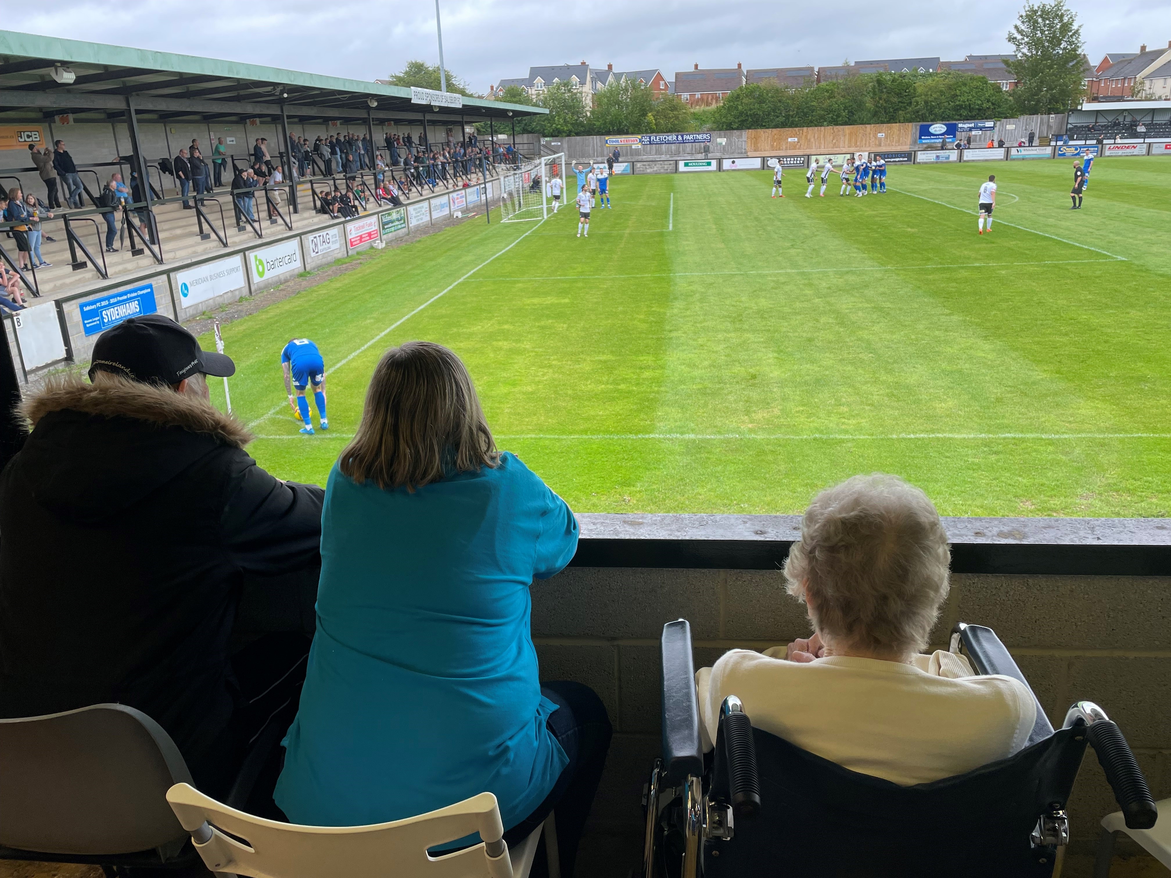 Residents at a Salisbury FC match