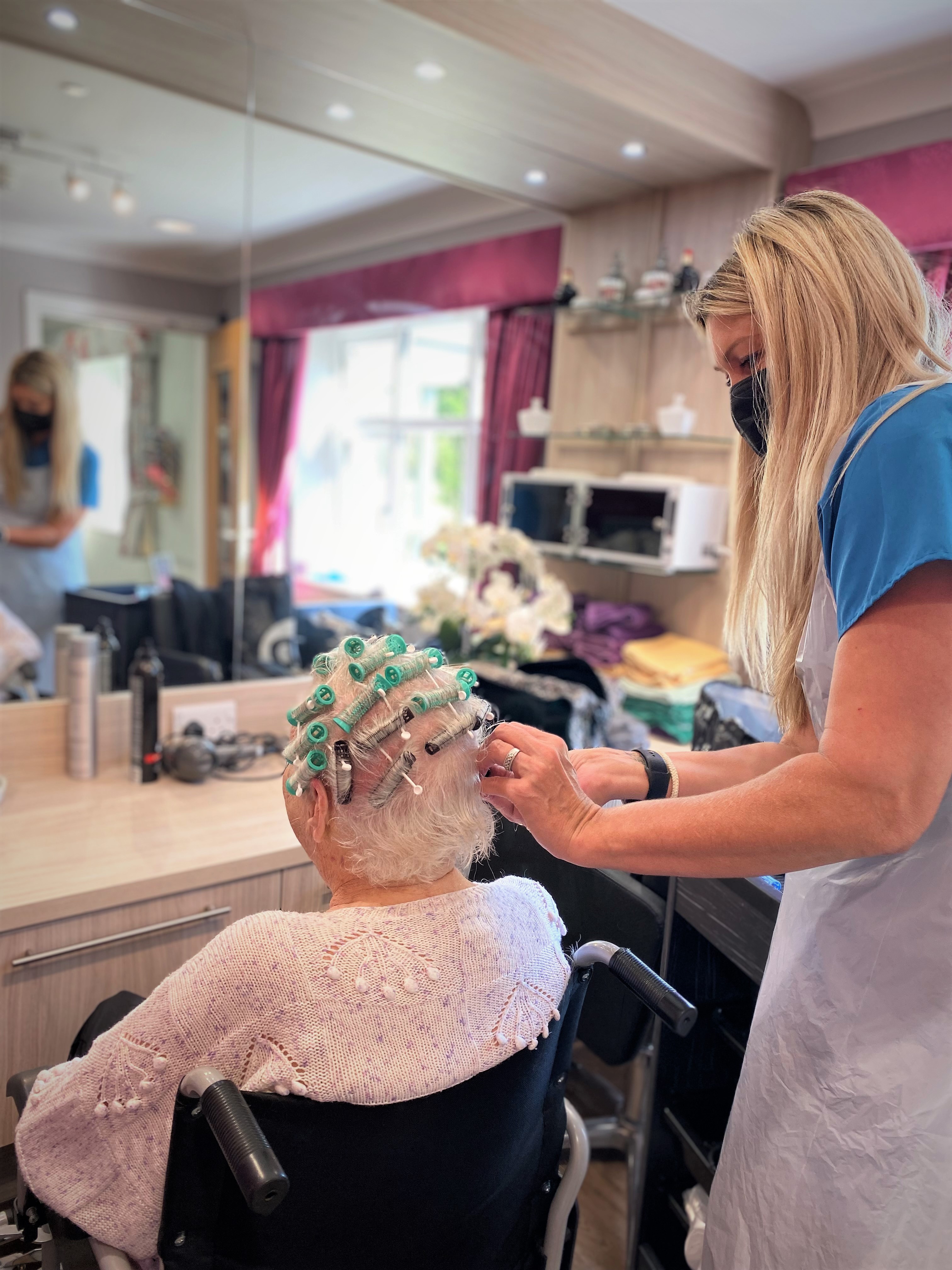 Residents have loved having their hair cut by Tracey