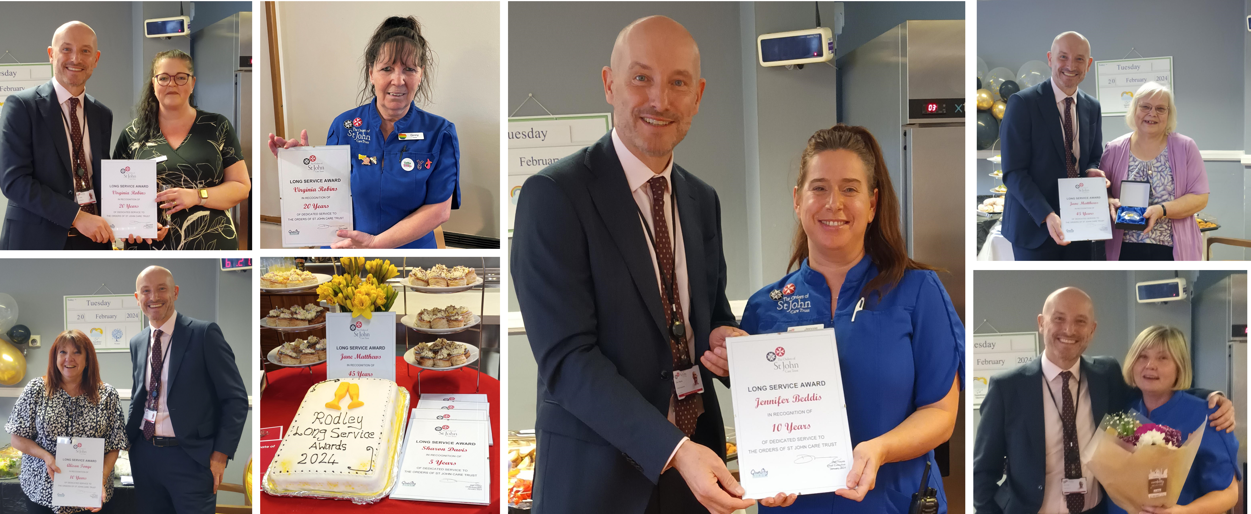 Rodley House team members at their long service celebration event with CEO Dan Hayes