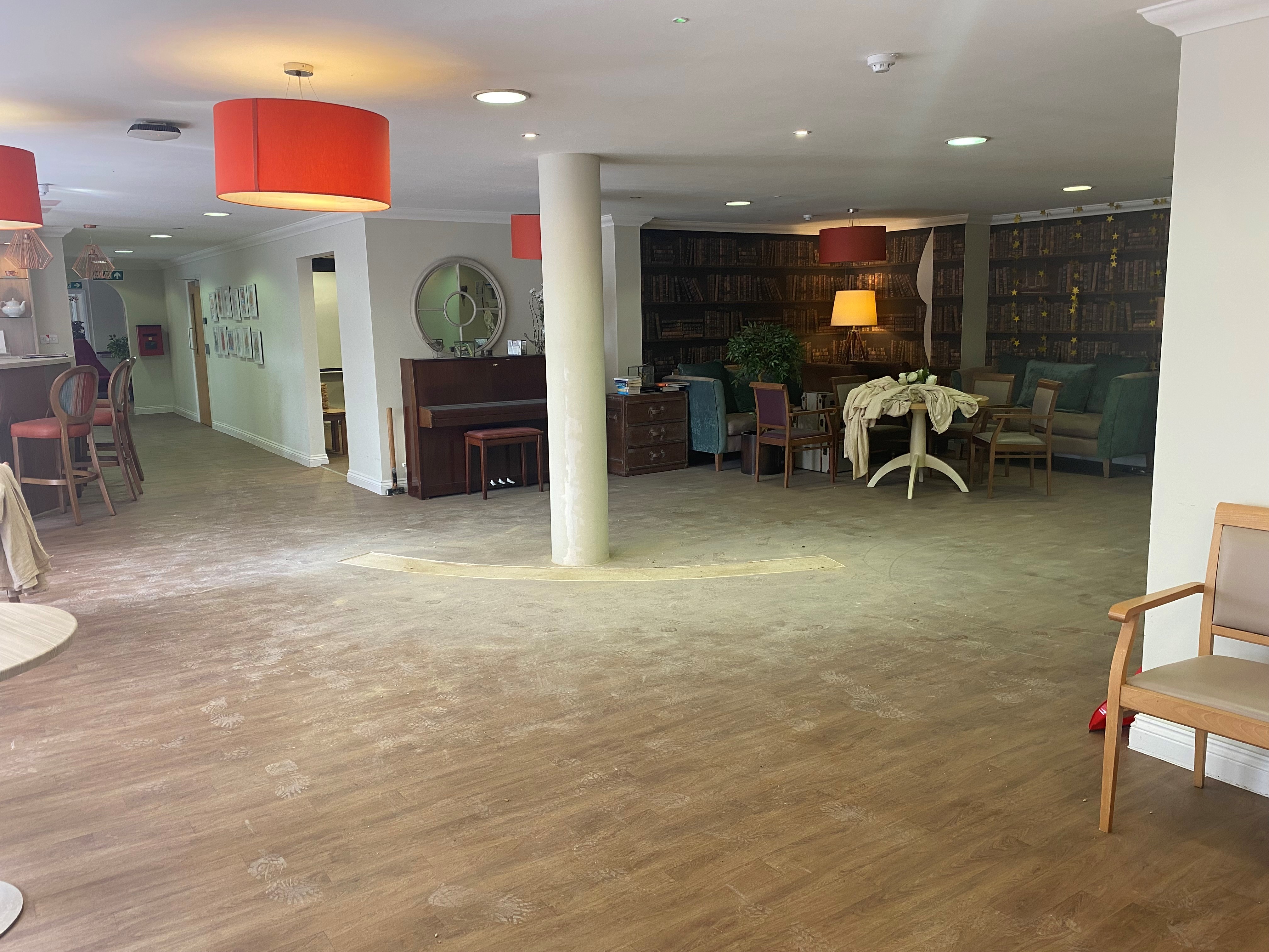 Avonbourne coffee shop looking bare as we decorate