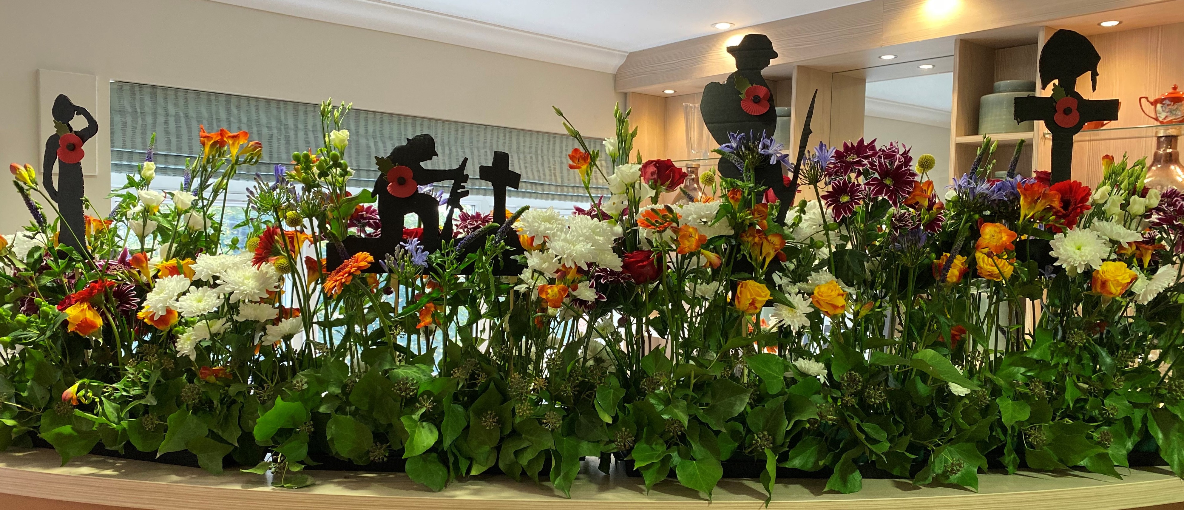 Remembrance Day flower arrangement