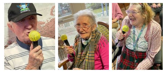 Residents having a singsong