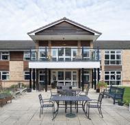 Lewin House courtyard