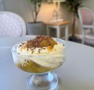 Seasonal fruit dessert created by the catering team