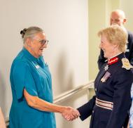 His Majesty’s Lord-Lieutenant of Buckinghamshire, Countess Howe meeting staff members