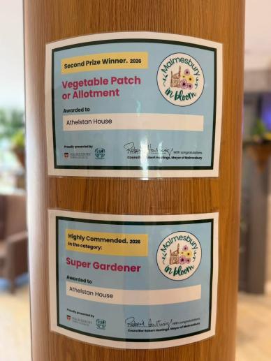 Athelstan House celebrates blooming success at Malmesbury in Bloom 2026