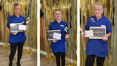 Goodson Lodge colleagues with their awards 