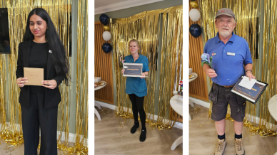 Goodson Lodge staff enjoying their awards