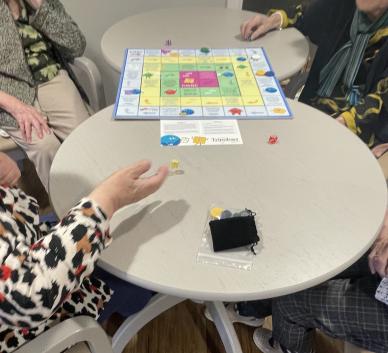 Residents at The Lakes Care Centre taking part in a Tripology game