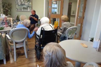Richard spoke to residents about the area’s beautiful lakes
