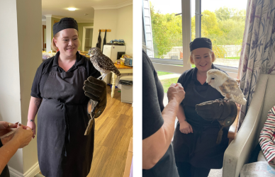 Our residents had the wonderful opportunity to meet three beautiful and distinctive birds