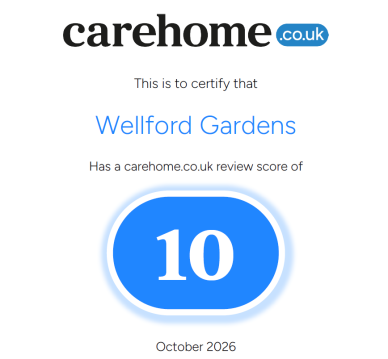 Carehome.co.uk Wellford Gardens Certificate