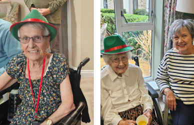 Goodson Lodge residents celebrating Oktoberfest