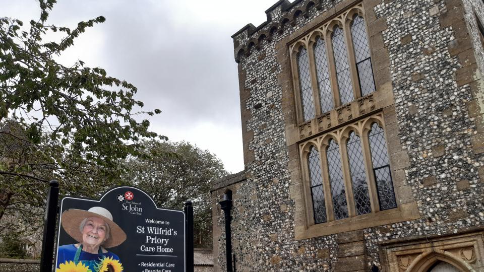 St Wilfrid's Priory main entrance and signage