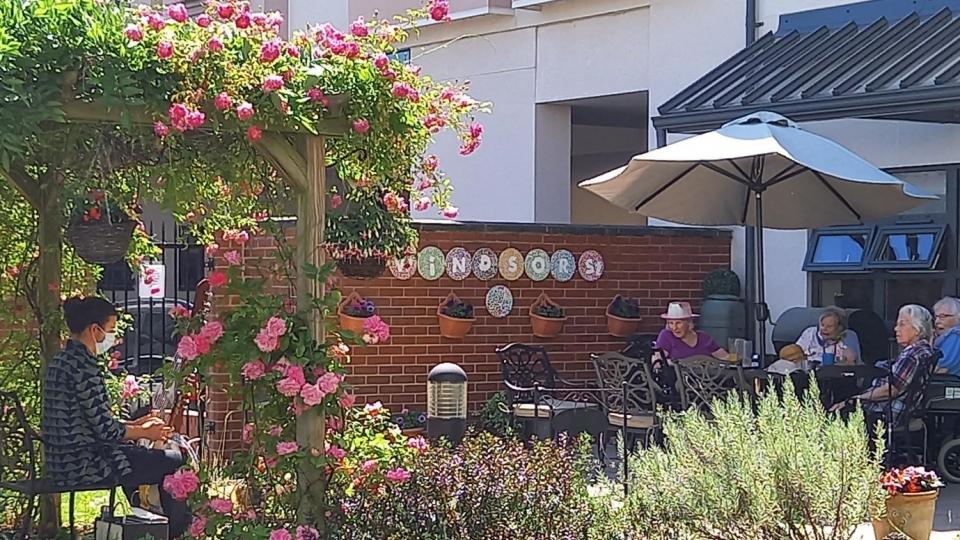 Residents enjoying the live music at Windsor Street