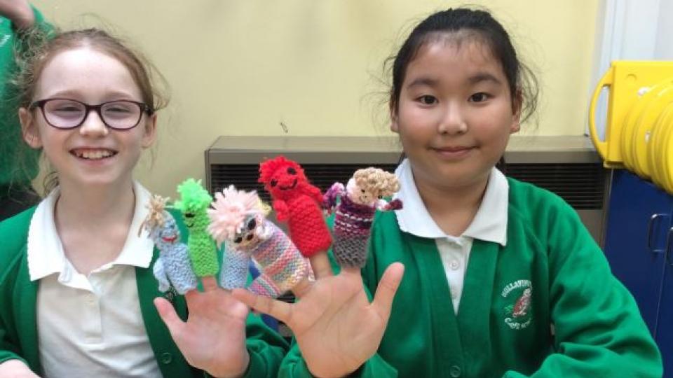 Finger puppets Hullavington school