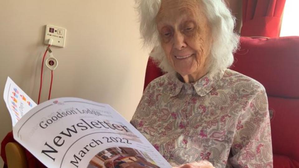 Violet reading newsletter