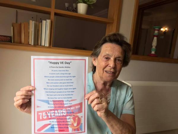 A wonderful poem by Sandra Walley, one of the Goodson Lodge residents, written to commemorate VE Day 75.
