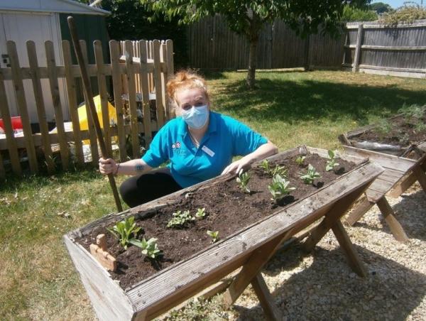 Residents and staff team up to create garden allotment