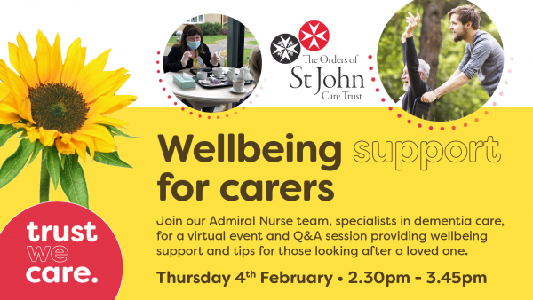 Wellbeing support for carers, a virtual support session.