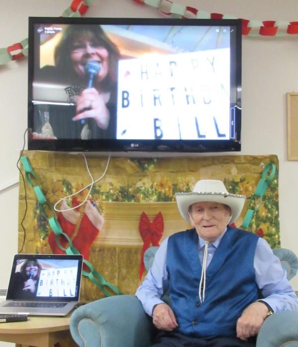 Donna sings for Bill's birthday