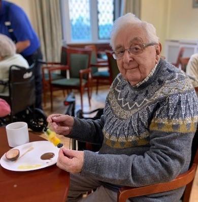 Enjoying Fruit Kebabs