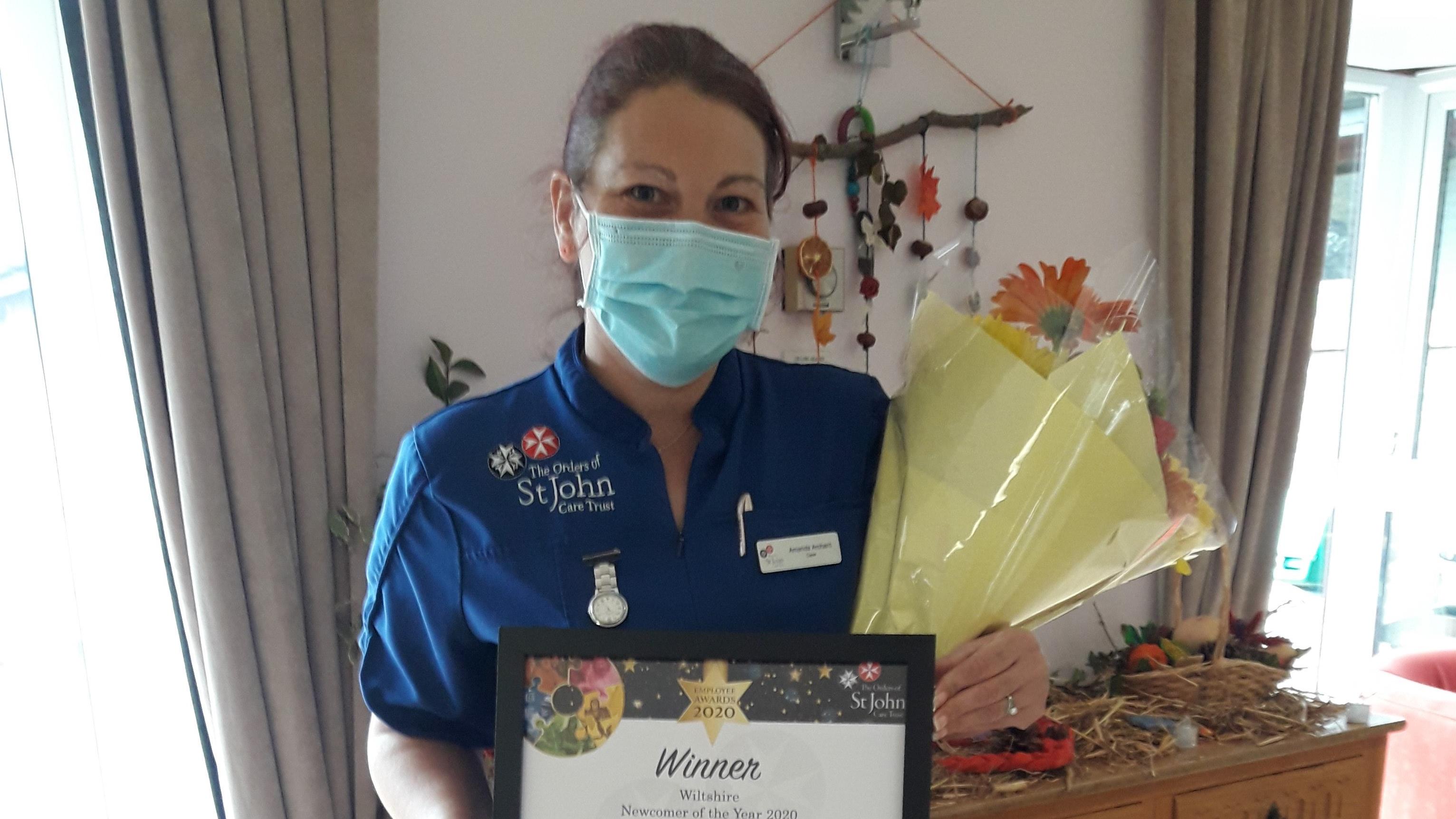 Amanda with her Award