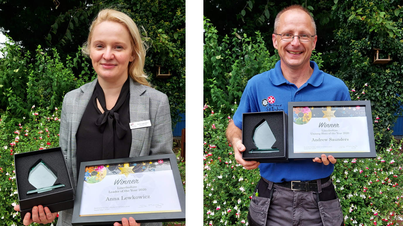 Anna and Andrew with Employee Awards