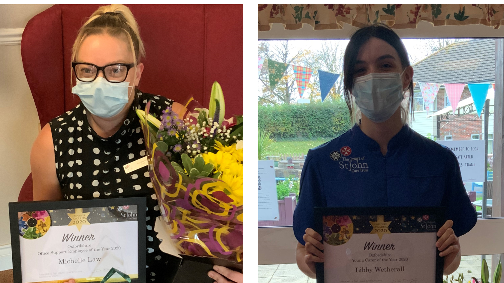 Michelle and Libby with their awards
