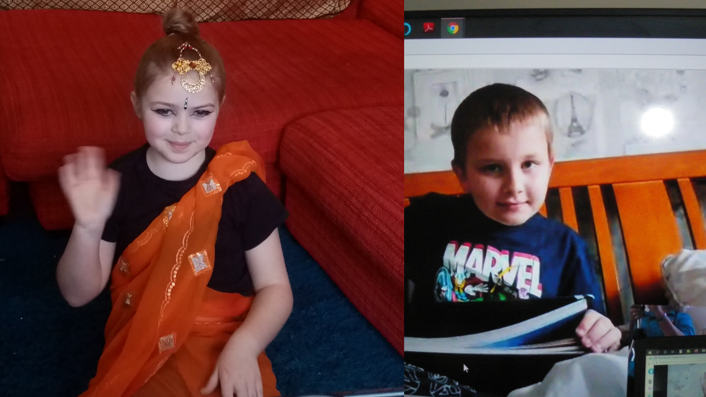 Laila-Mai and Charlie talks on dance and dinosaurs