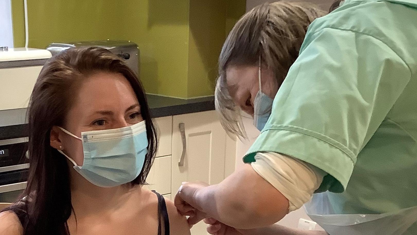 Live has her vaccination at Edwardstow Court in Gloucestershire