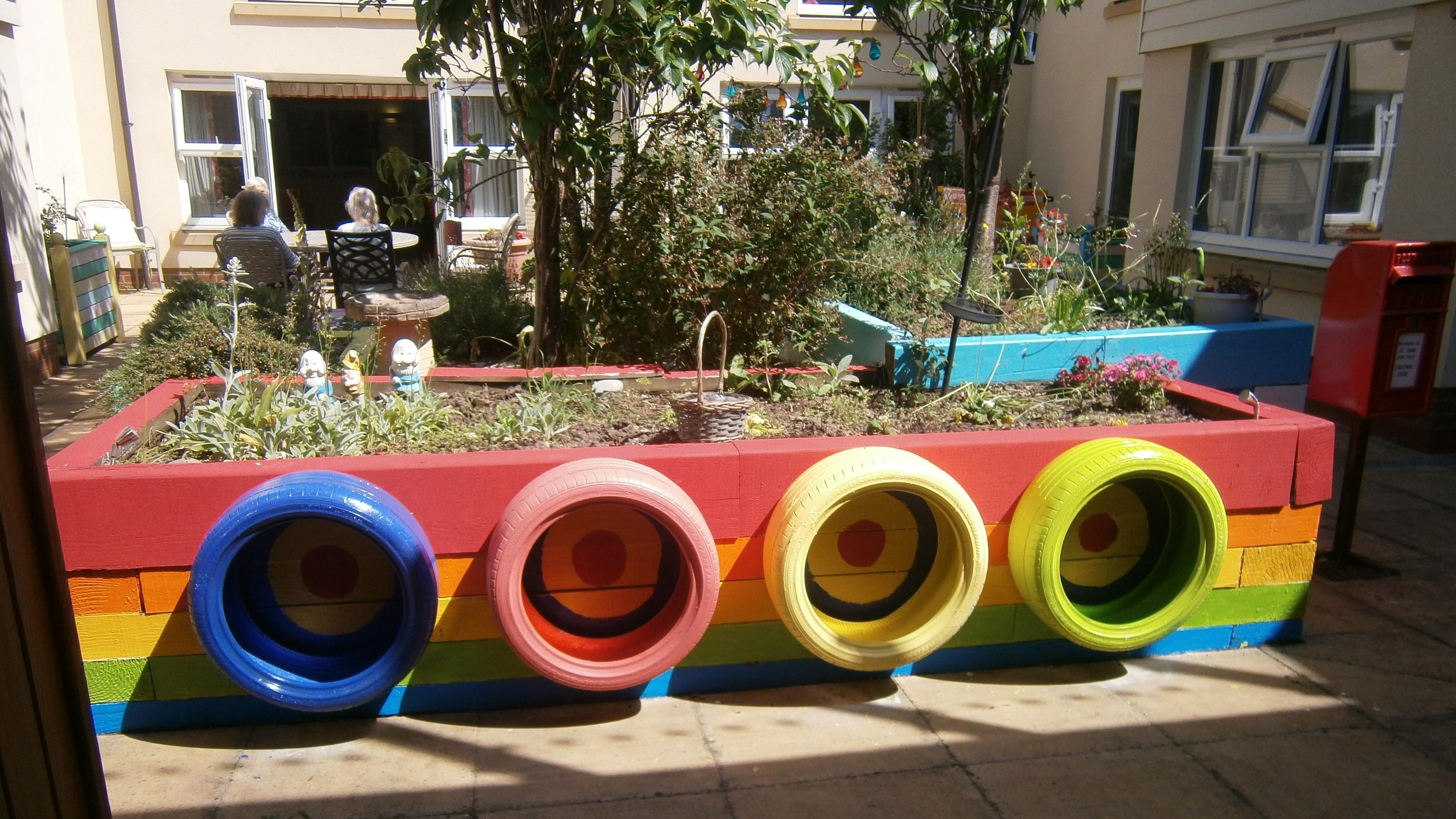 Our colourful new courtyard