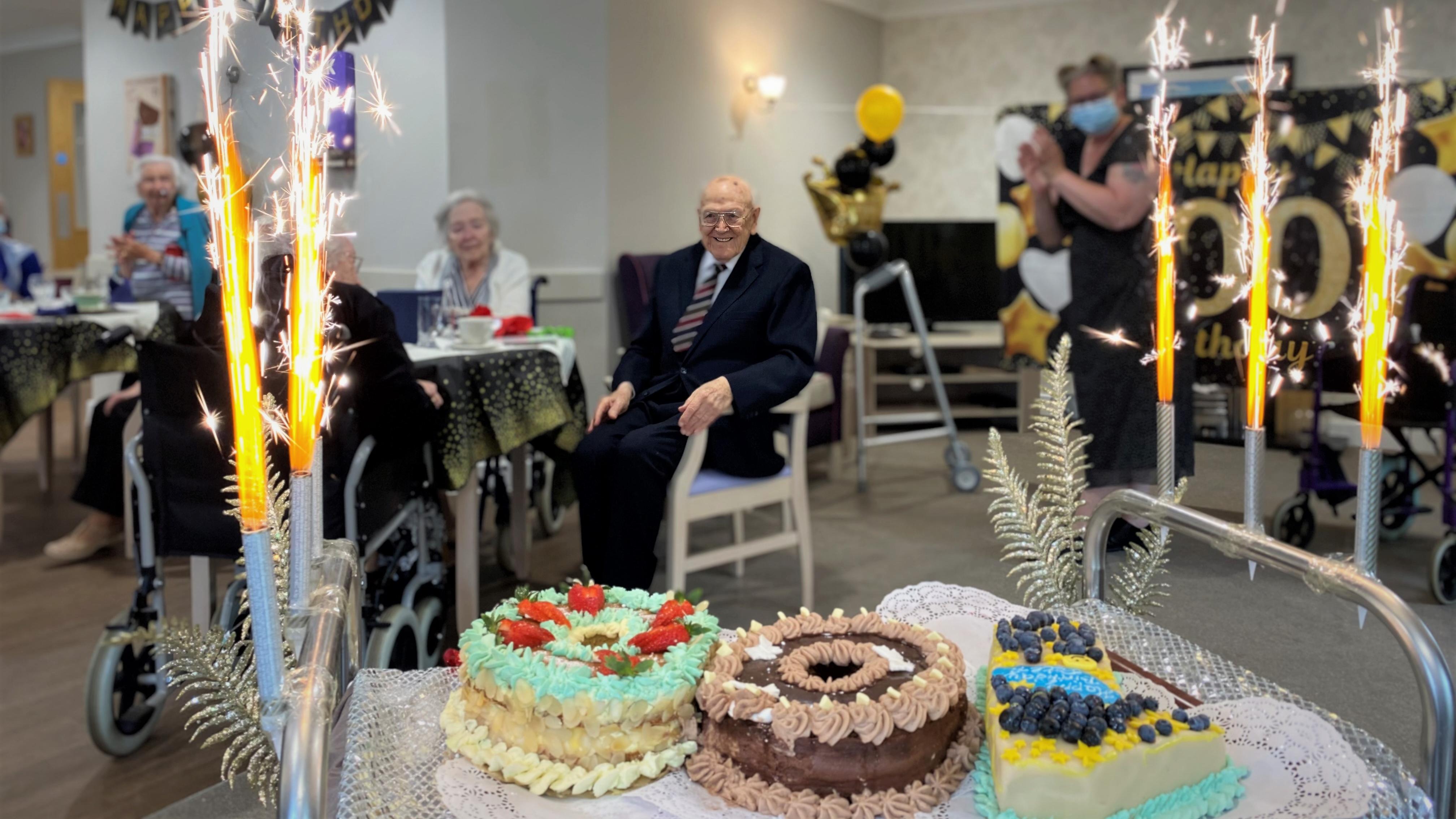 Peter with his birthday cake