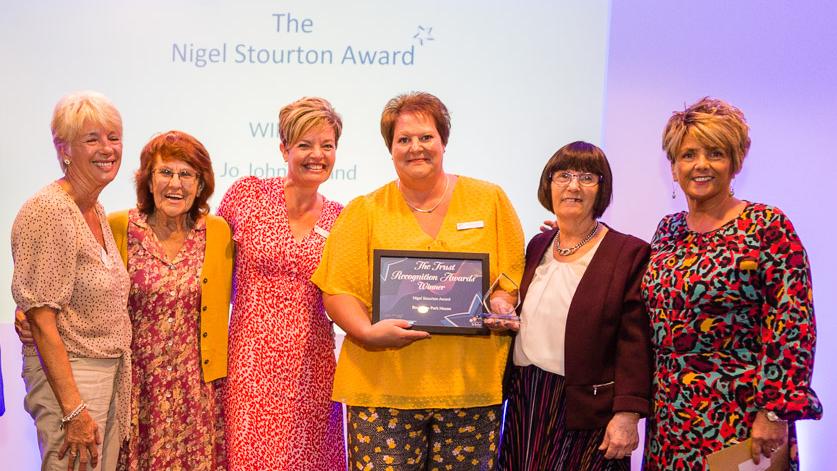 Photo: Boultham Park House team, winner of the Nigel Stourton Award, with Caroline Dunagan