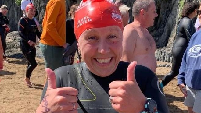 Dr Nicky Jacobsen is raising funds for Stirlings' minibus in a 15k swim challenge