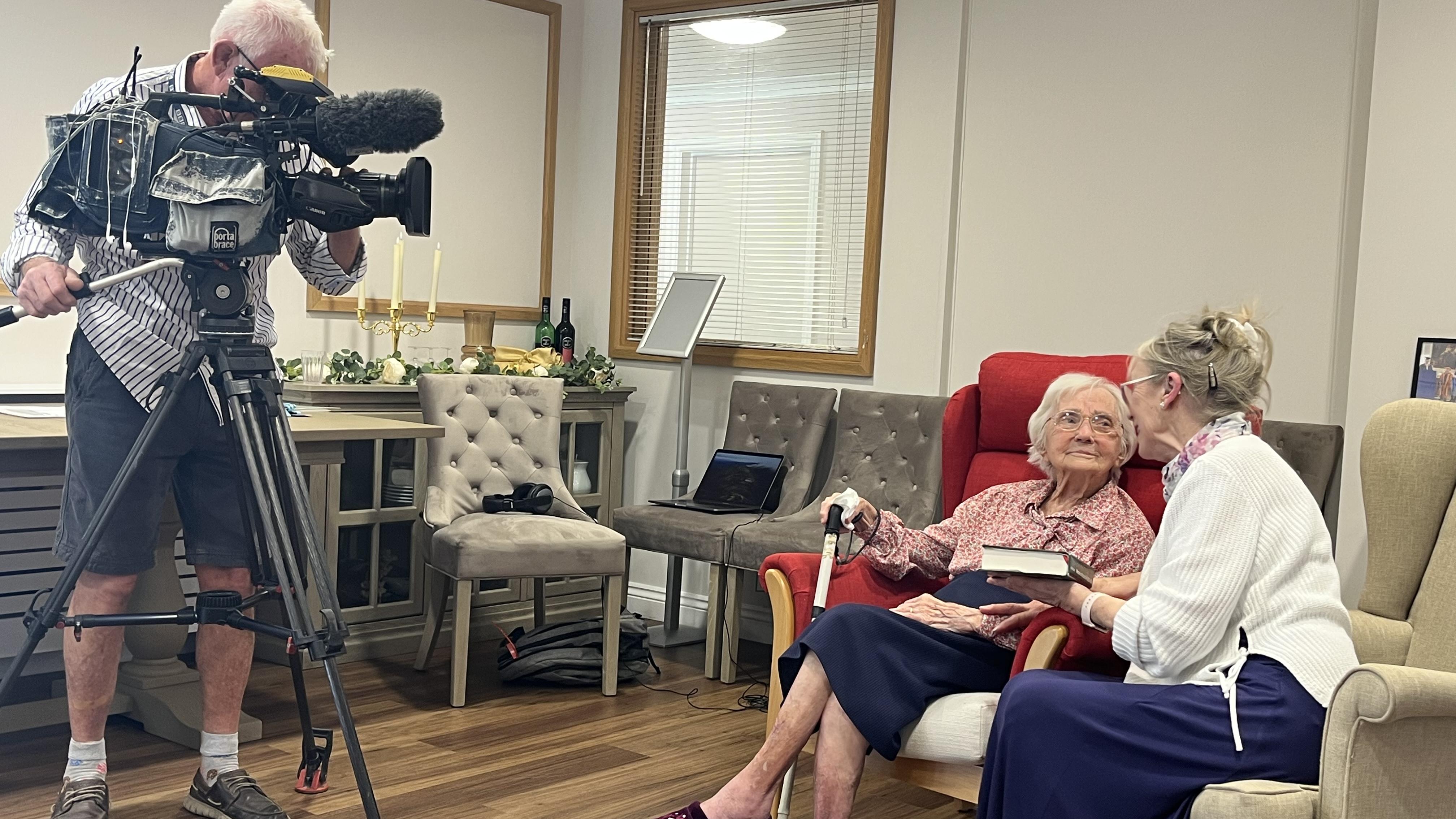 BBC Points West interviews Alice Moody and her daughter Pam