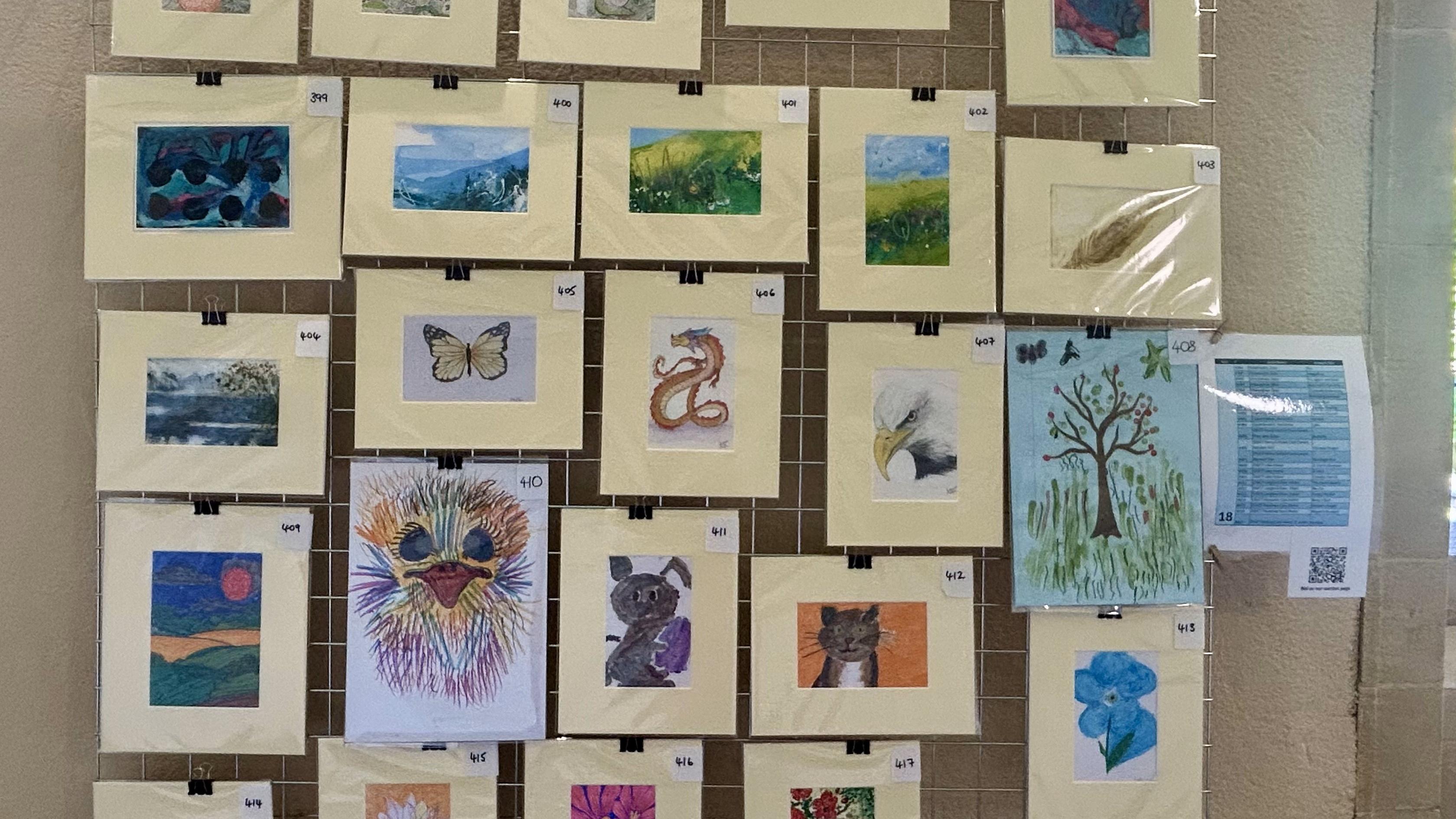 Residents' artwork is displayed during Oxfordshire Artweeks