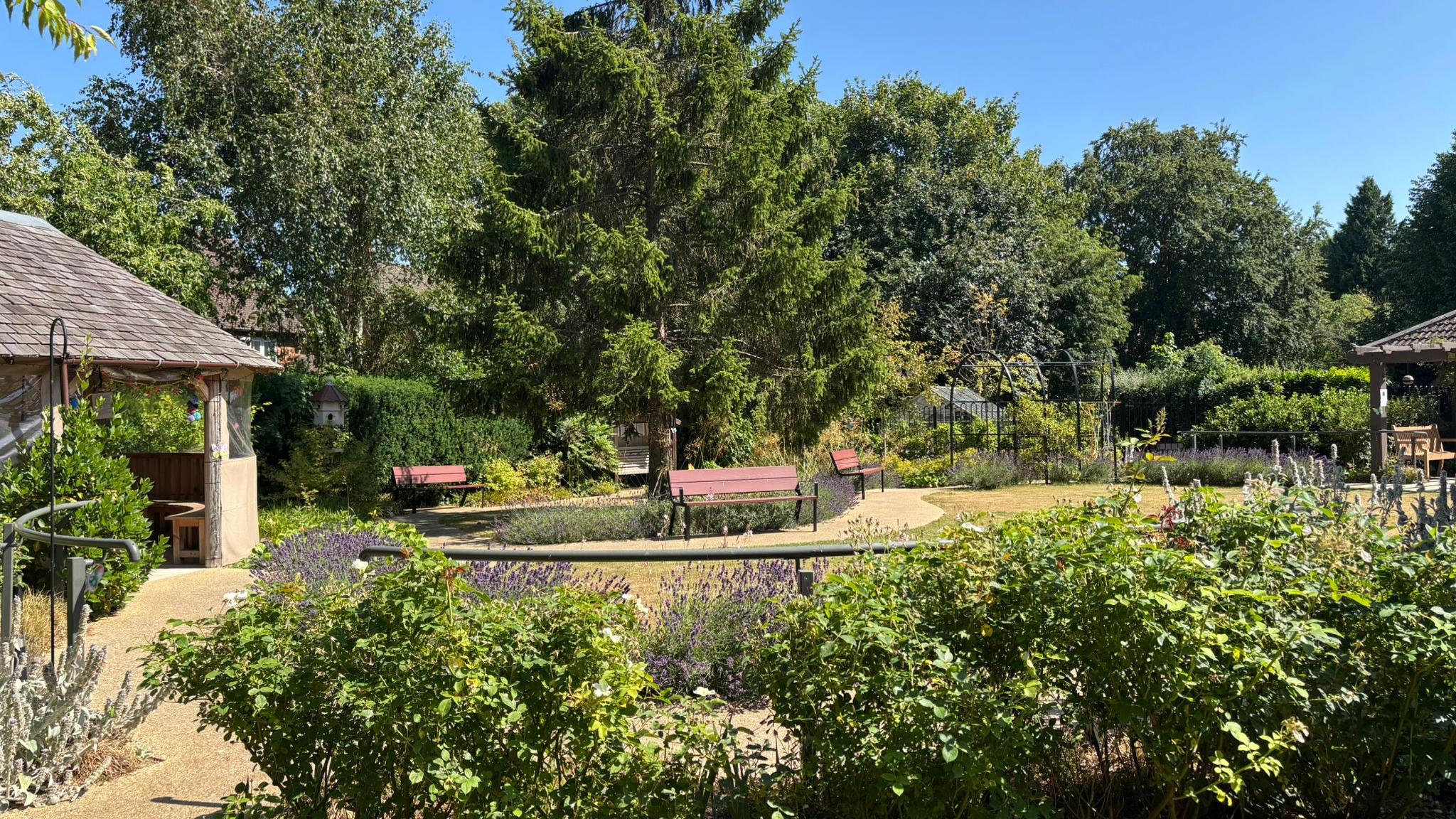The dementia-friendly garden at lake House