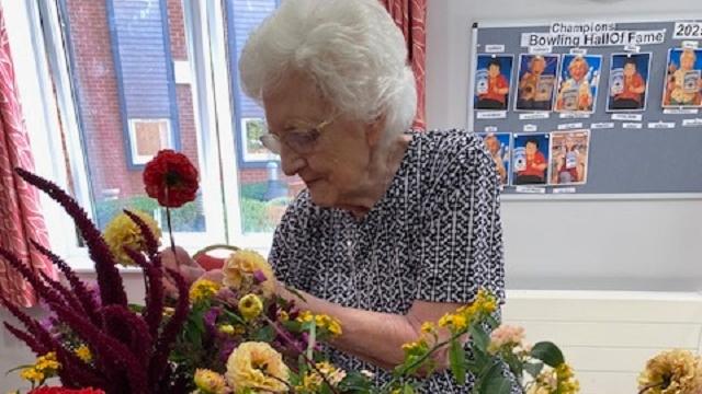 Wedding flowers bring joy to residents at Fremantle Court Care Home