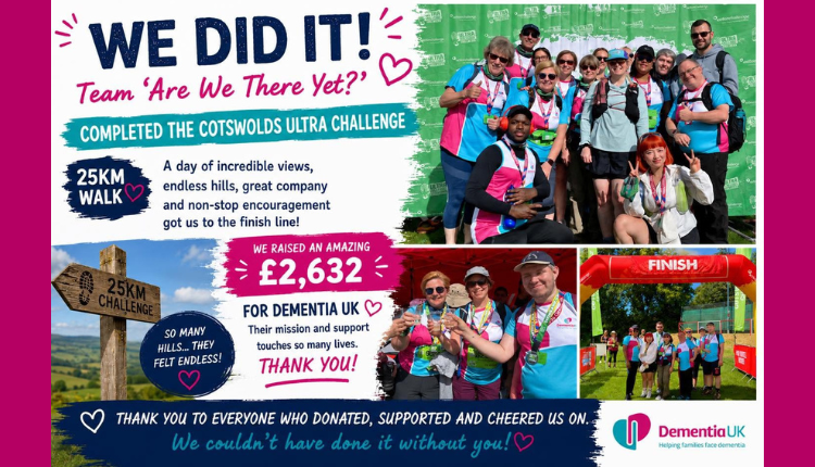 OSJCT Athelstan House team takes on Cotswolds ultra challenge for Dementia UK