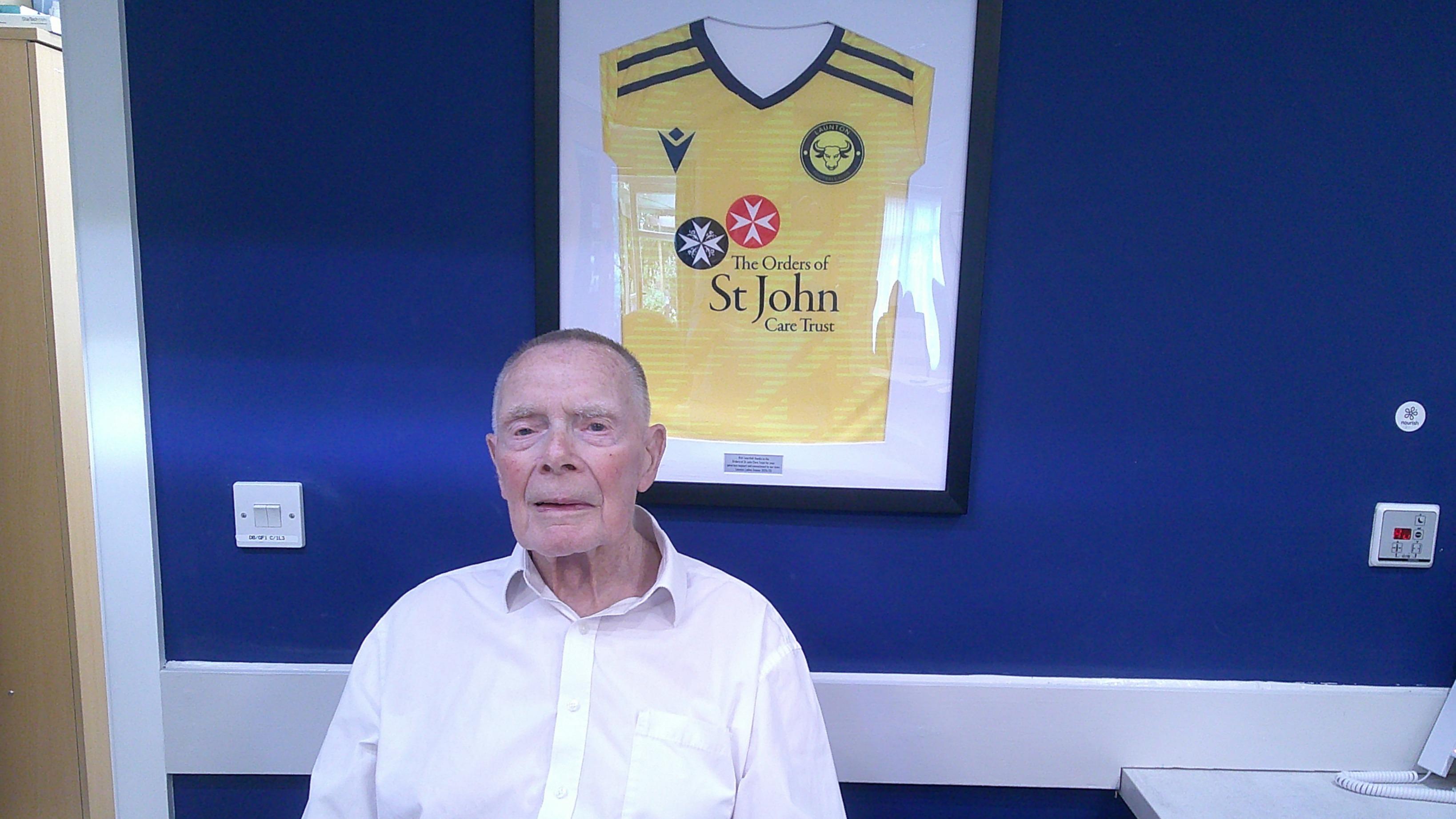 Resident Ivor supporting Launton Ladies FC