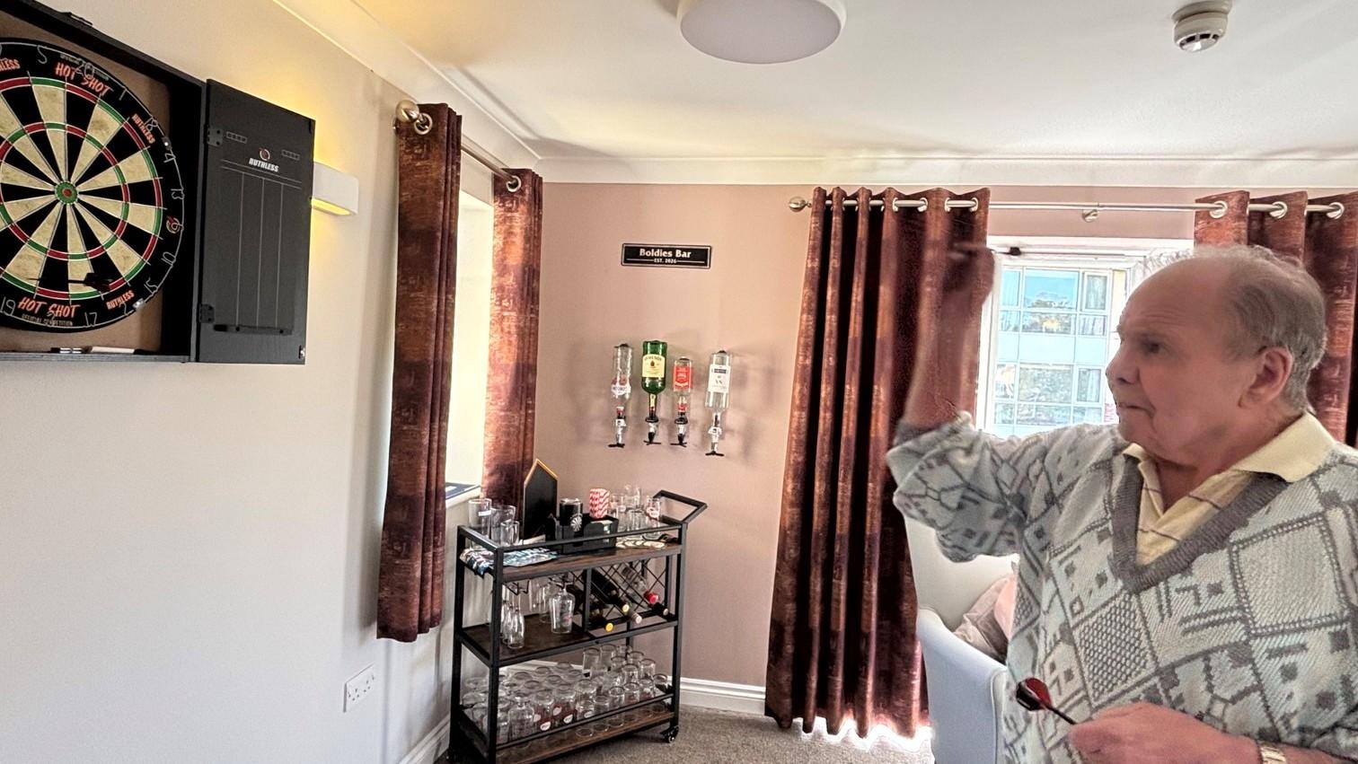 Residents at Larkrise enjoy new pub room